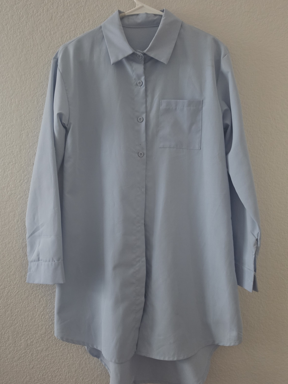 Classic Light Blue Long-Sleeve Button-Down Shirt